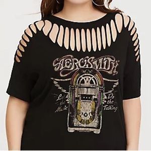 Torrid Aerosmith Slashed Tee